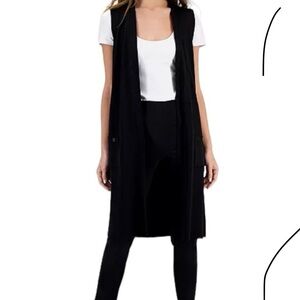 TAHARI Black Women's  Long Cardigan size S